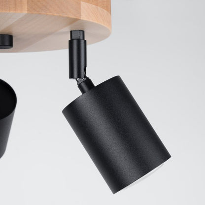 Plafond Sollux Lighting VERDO 3P mat-sort 1 stk.