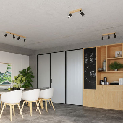 Plafond Sollux Lighting VERDO 3P mat-sort 1 stk.