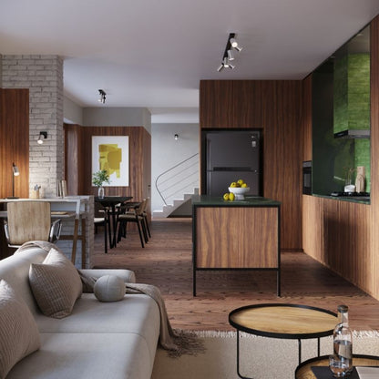 Plafond Sollux Lighting WINX 2 mat-sort/krom 1 stk.