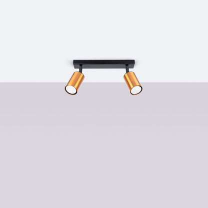 Plafond Sollux Lighting WINX 2 sort/kobber 1 stk.