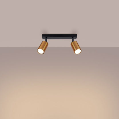 Plafond Sollux Lighting WINX 2 sort/kobber 1 stk.