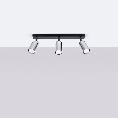 Plafond Sollux Lighting WINX 3 sort/krom 1 stk.