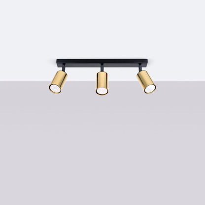 Plafond Sollux Lighting WINX 3 sort/guld 1 stk.