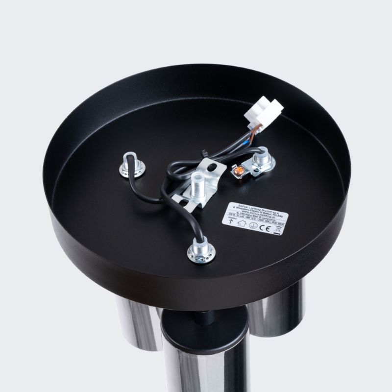 Plafond Sollux Lighting WINX 3P sort/krom 1 stk.