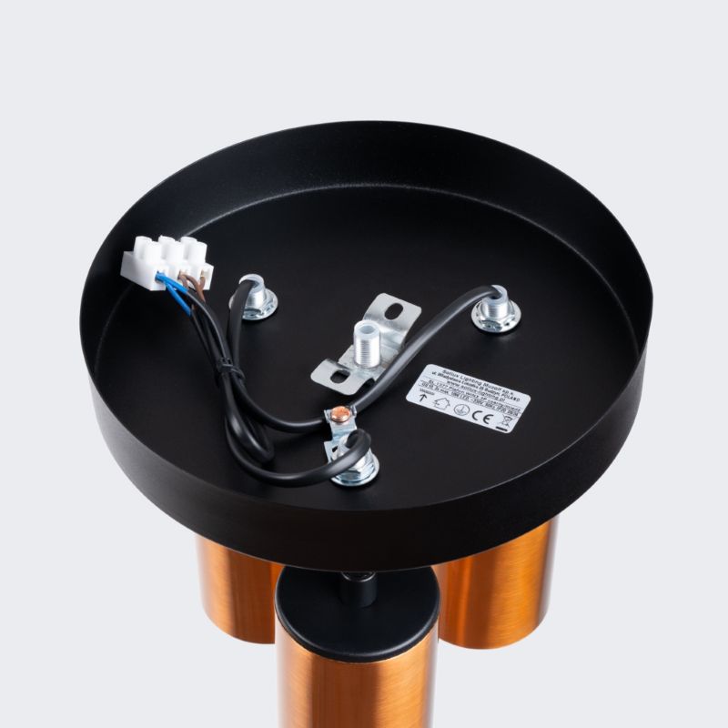 Plafond Sollux Lighting WINX 3P sort/kobber 1 stk.