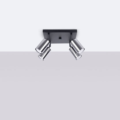 Plafond Sollux Lighting WINX 4 sort/krom 1 stk.