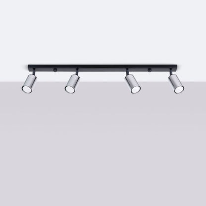 Plafond Sollux Lighting WINX 4L sort/krom 1 stk.