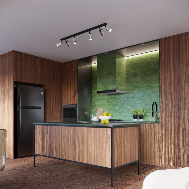 Plafond Sollux Lighting WINX 4L sort/krom 1 stk.