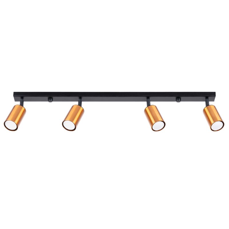 Plafond Sollux Lighting WINX 4L sort/kobber 1 stk.