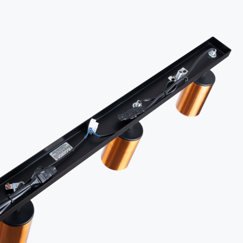 Plafond Sollux Lighting WINX 4L sort/kobber 1 stk.