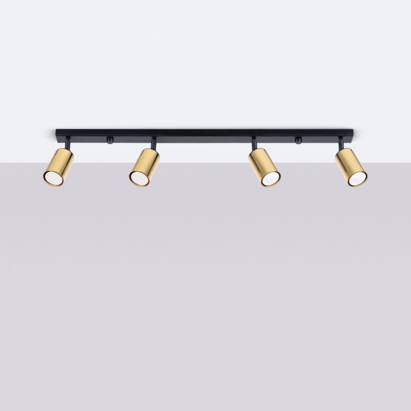 Plafond Sollux Lighting WINX 4L sort/guld 1 stk.