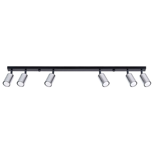 Plafond Sollux Lighting WINX 6L sort/krom 1 stk.