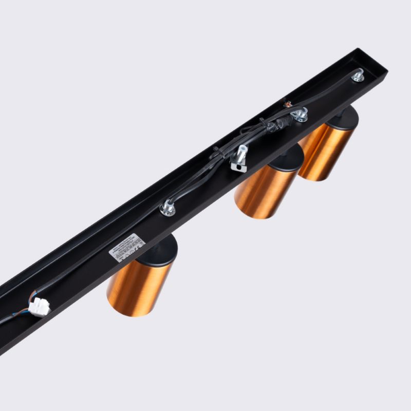 Plafond Sollux Lighting WINX 6L sort/kobber 1 stk.