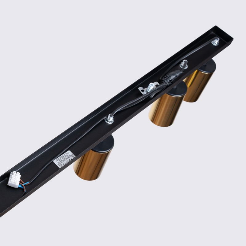 Plafond Sollux Lighting WINX 6L mat-sort/guld 1 stk.