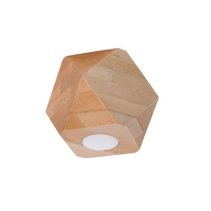 Plafond Sollux Lighting WOODY 1 naturtræ 1 stk.