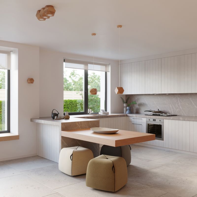 Plafond Sollux Lighting WOODY 1 naturtræ 1 stk.