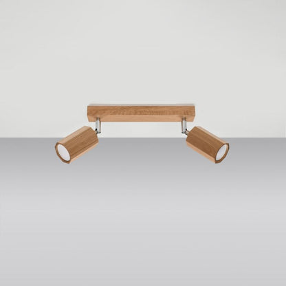 Plafond Sollux Lighting ZEKE 2 egetræ 1 stk.