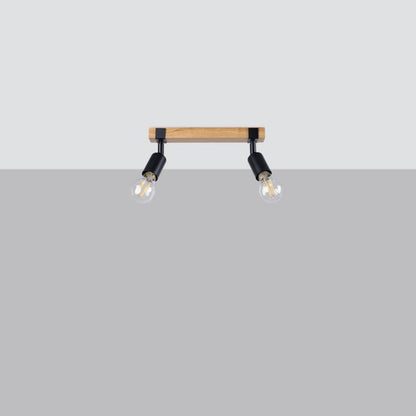 Plafond Sollux Lighting ZUCA 2 sort 1 stk.