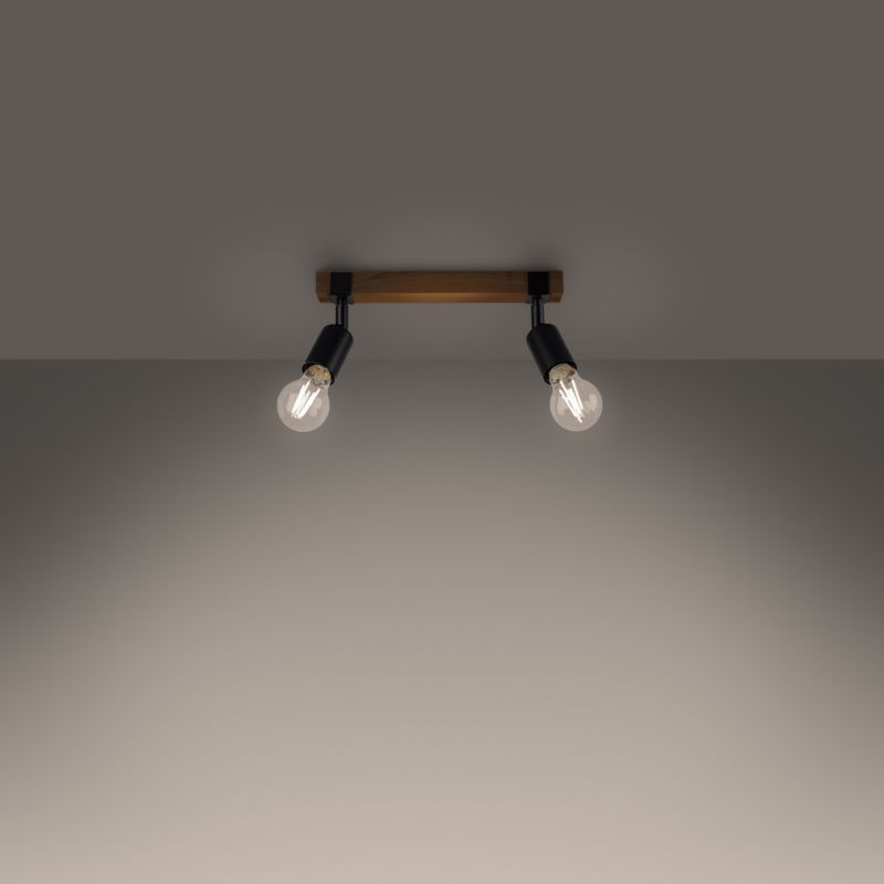 Plafond Sollux Lighting ZUCA 2 sort 1 stk.