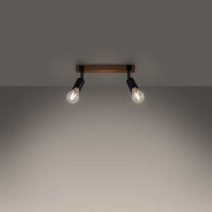 Plafond Sollux Lighting ZUCA 2 sort 1 stk.