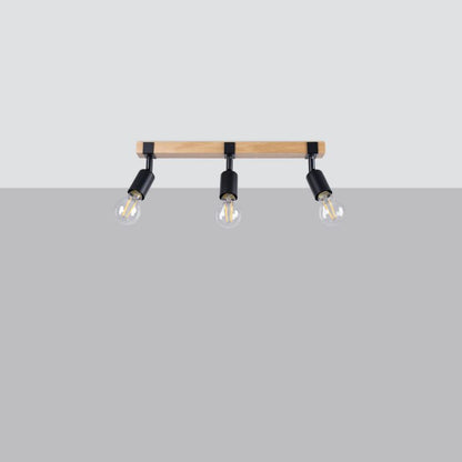 Plafond Sollux Lighting ZUCA 3 sort 1 stk.