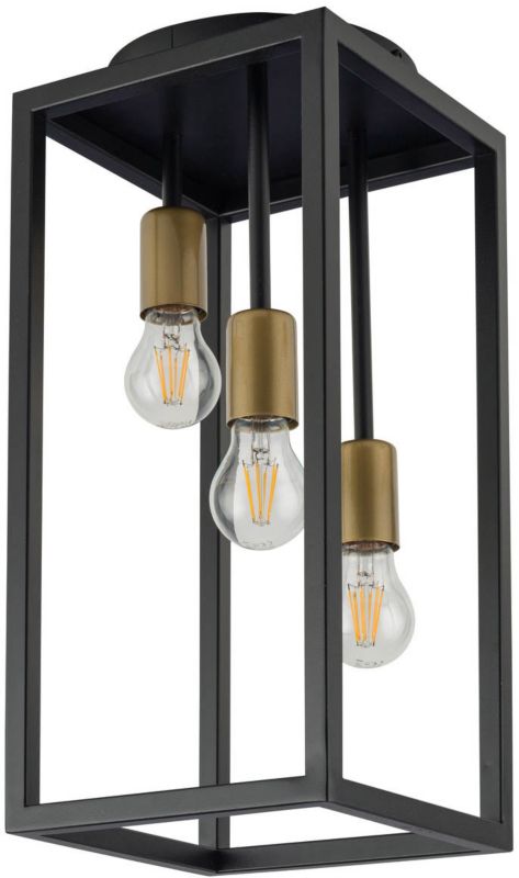 Vigo 3-punkts loftlampe E27 sort/guld