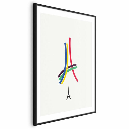 Artgeist plakat abstrakt Eiffeltårnet 21x30 cm med sort ramme, 1 stk