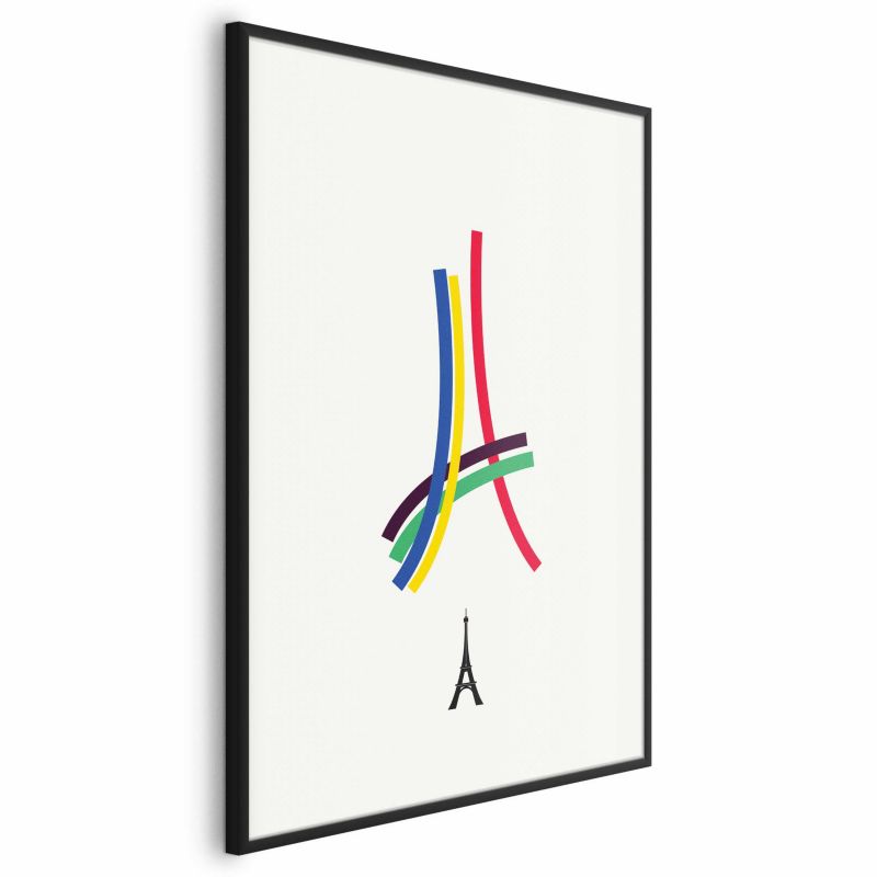 Artgeist plakat abstrakt Eiffeltårnet 29,7x42 cm med sort ramme, 1 stk