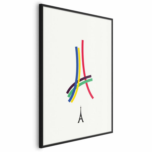 Artgeist plakat abstrakt Eiffeltårnet 29,7x42 cm med sort ramme, 1 stk