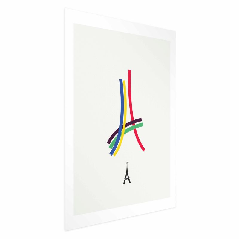 Artgeist plakat abstrakt Eiffeltårnet 60x90 cm uden ramme, 1 stk