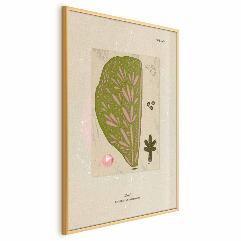 Artgeist plakat abstrakt træ 21x30 cm med guldramme, 1 stk