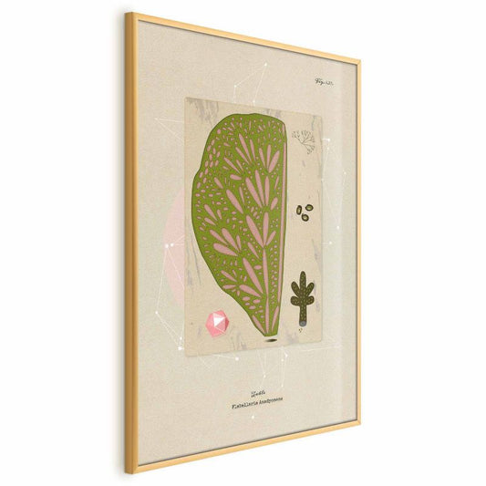 Artgeist plakat abstrakt træ 21x30 cm med guldramme, 1 stk