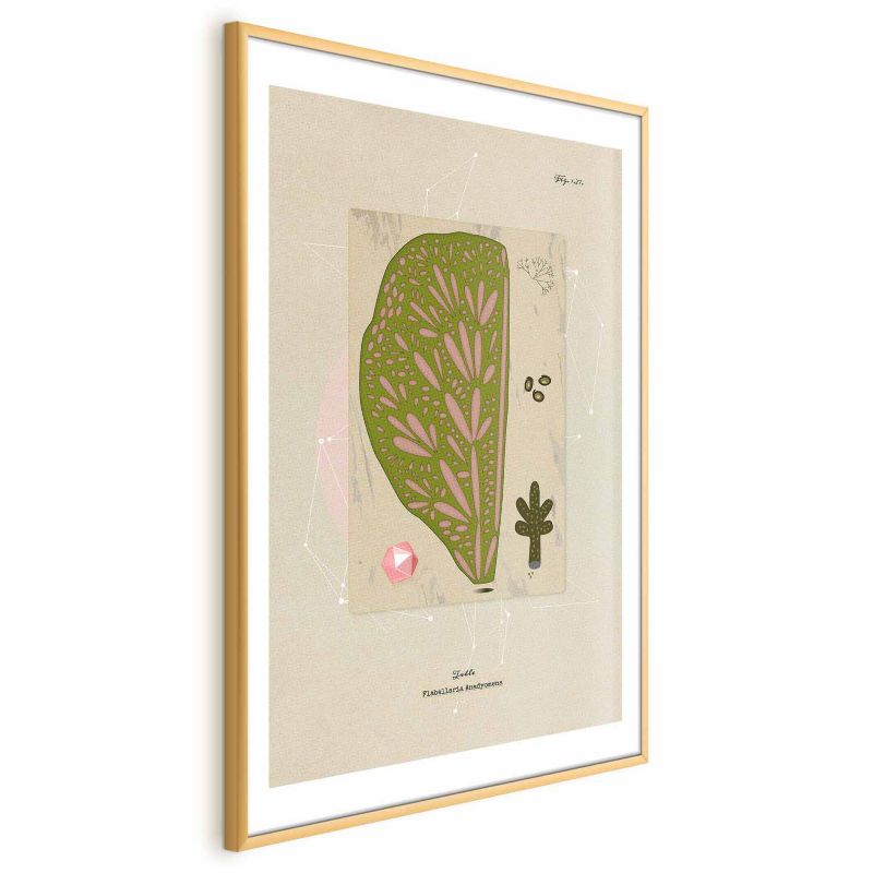 Artgeist plakat abstrakt træ 29,7 x 42 cm med guldramme 1 stk