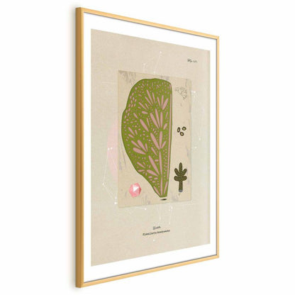 Artgeist plakat abstrakt træ 29,7 x 42 cm med guldramme 1 stk