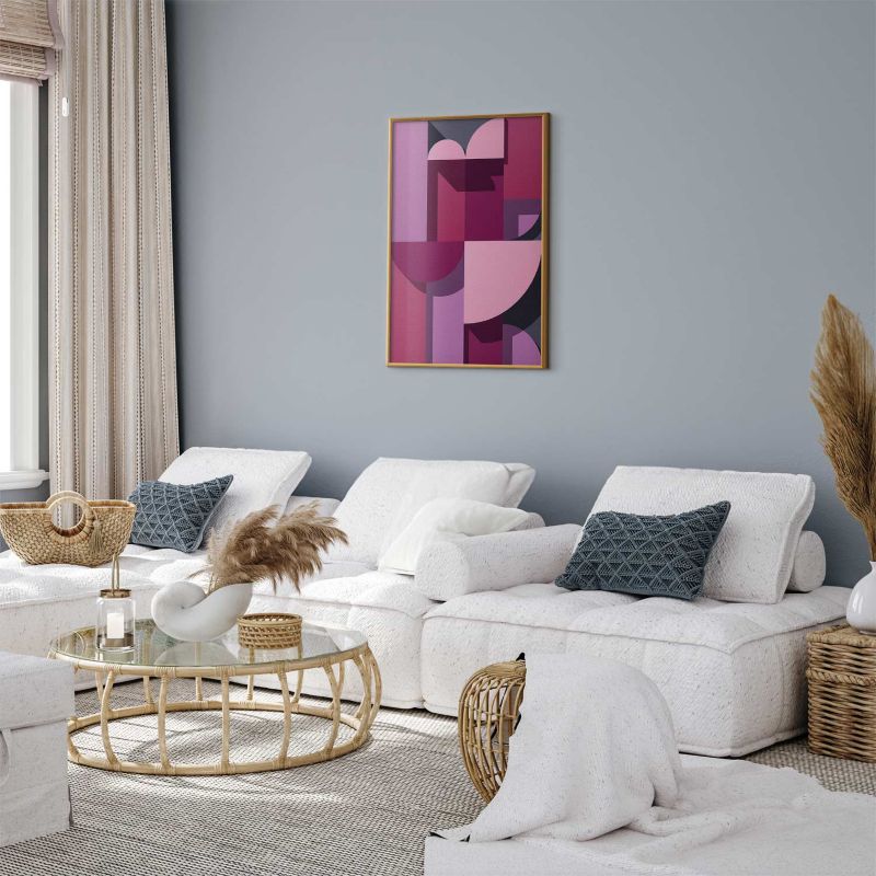 Artgeist abstrakt home plakat 60x90 cm med guldramme, 1 stk