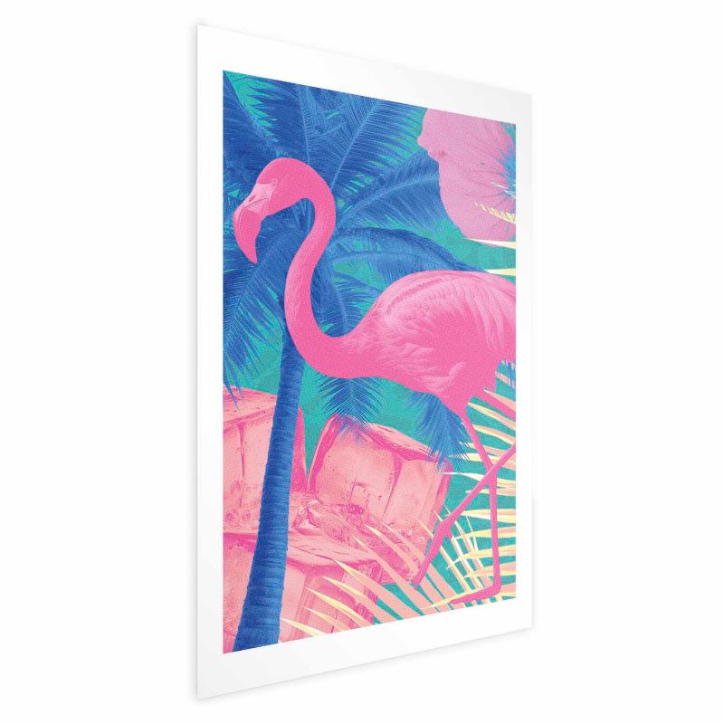 Artgeist plakat abstrakt flamingo 60x90 cm uden ramme, 1 stk