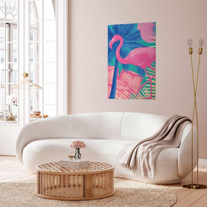 Artgeist plakat abstrakt flamingo 60x90 cm uden ramme, 1 stk