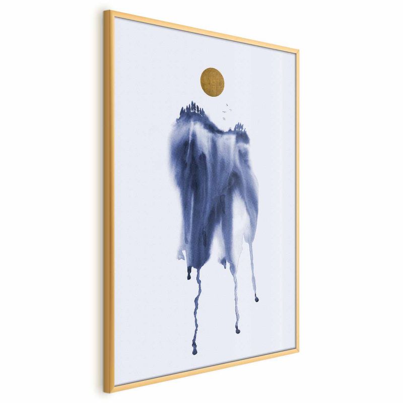 Artgeist plakat akvarel abstraktion 21 x 30 cm med guldramme, 1 stk