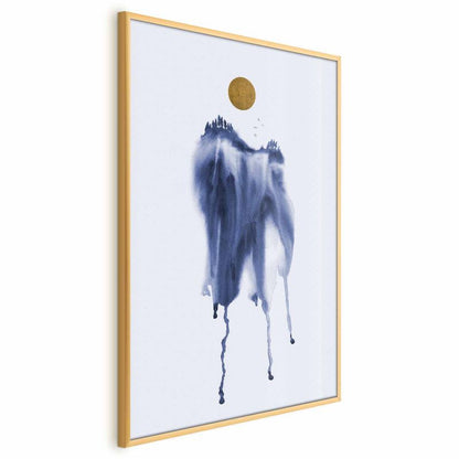 Artgeist plakat akvarel abstraktion 21 x 30 cm med guldramme, 1 stk