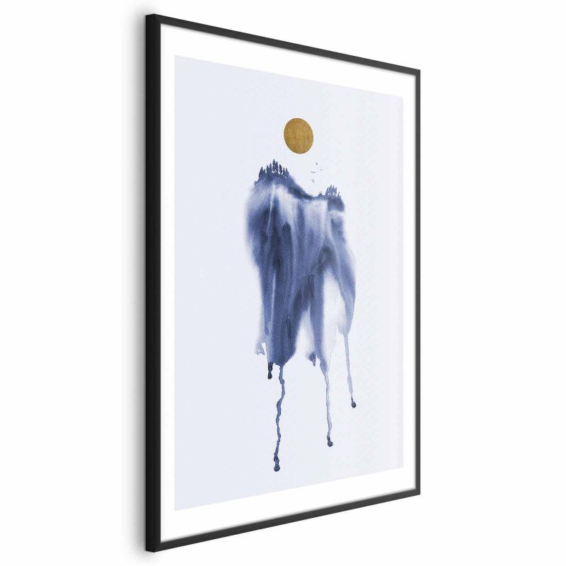 Artgeist plakat akvarel abstraktion 40 x 60 cm med sort ramme, 1 stk