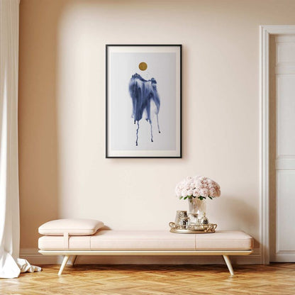 Artgeist plakat akvarel abstraktion 40 x 60 cm med sort ramme, 1 stk