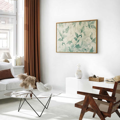 Artgeist plakat Akvarelblade 30x21 cm med guldramme 1 stk