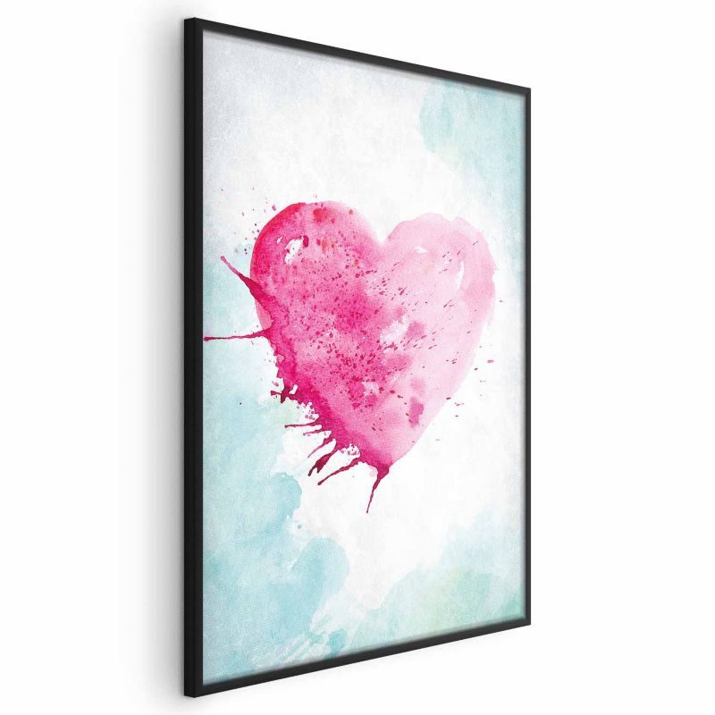 Artgeist plakat Akvarelhjerte 40 x 60 cm med sort ramme, 1 stk