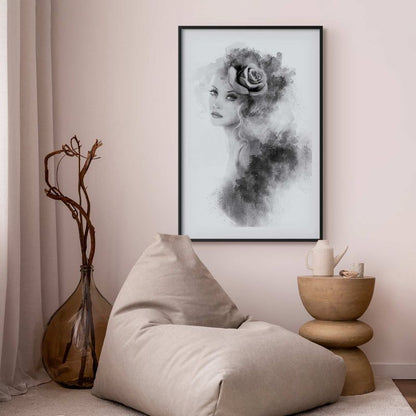 Artgeist plakat akvarelportræt 29,7 x 42 cm med sort ramme, 1 stk