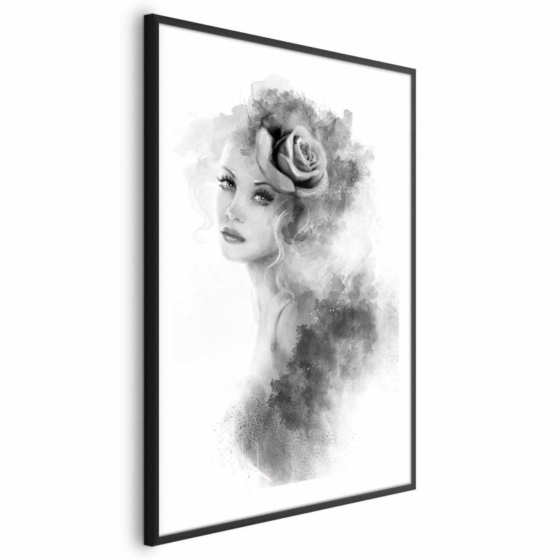 Artgeist akvarelportræt plakat 40 x 60 cm med sort ramme, 1 stk