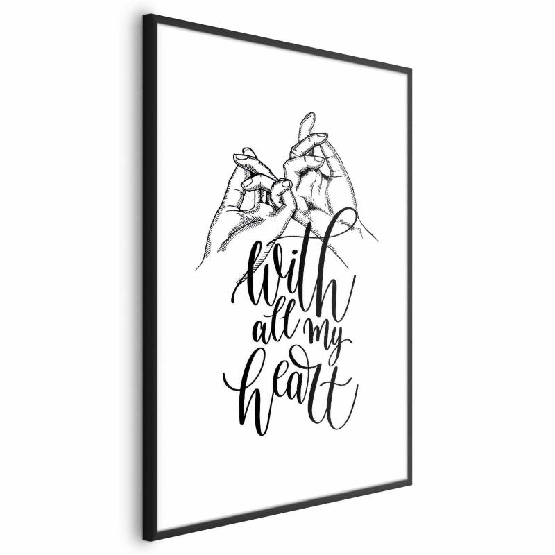 Artgeist All My Heart plakat 21x30 cm med sort ramme, 1 stk