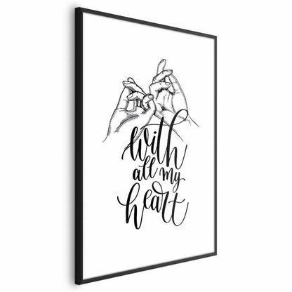 Artgeist All My Heart plakat 21x30 cm med sort ramme, 1 stk