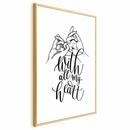 Plakat Artgeist All My Heart 29,7 x 42 cm med guldramme, 1 stk