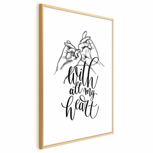 Plakat Artgeist All My Heart 29,7 x 42 cm med guldramme, 1 stk