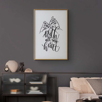 Plakat Artgeist All My Heart 29,7 x 42 cm med guldramme, 1 stk